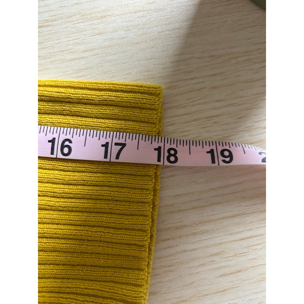 John Paul Richard Cardigan Women M Yellow Large Button Collared Ribbed Mod Retro - Picture 6 of 12